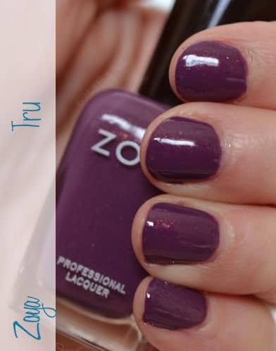 zoya tru, purple nail polish, swatch