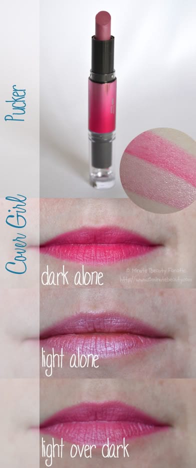 CoverGirl Blast FlipStick Lipcolor Review, pucker, swatch