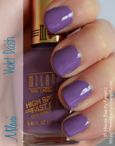 Milani Violet Dash Nail Polish swatch and review Milani violet dash nail polish swatch review