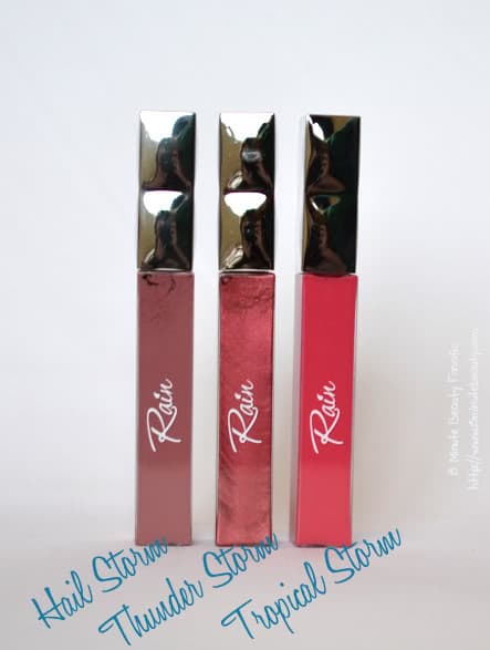 rain cosmetics color storm lip lacquer review, swatch