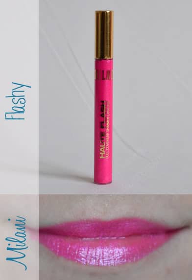 Lippie Love: Milani's Haute Flash Lip Gloss, Full Coverage with Shimmer, review, swatch flashy