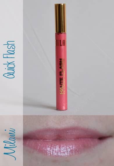 Lippie Love: Milani's Haute Flash Lip Gloss, Full Coverage with Shimmer, review, swatch, quick flash