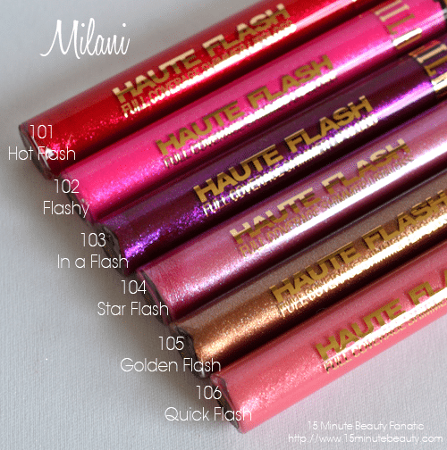 Lippie Love: Milani's Haute Flash Lip Gloss, Full Coverage with Shimmer, review, swatch
