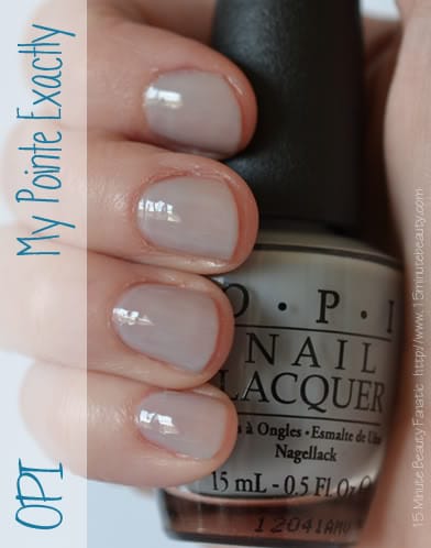opi my pointe exactly swatch, review
