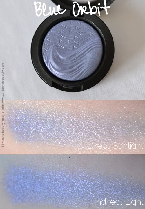 MAC Extra Dimension Eye Shadow Swatch Review Blue Orbit