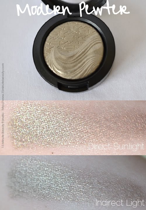 MAC Extra Dimension Eye Shadow Swatch Review Modern Pewter