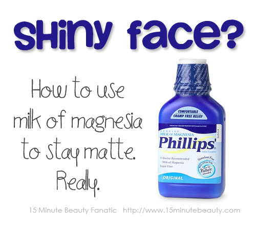 how to use milk of magnesia as a face primer if your t-zone is shiny