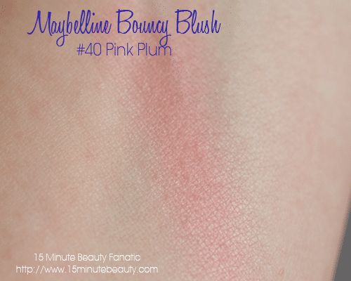 Maybelline Bouncy Blush Review pink plum swatch