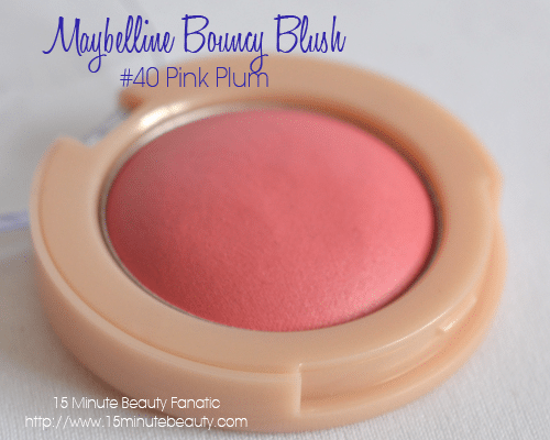 Maybelline Bouncy Blush Review pink plum swatch