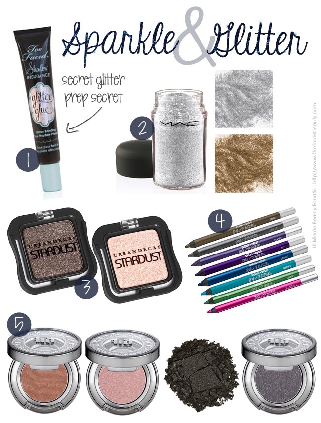 sparkle and glitter eye products