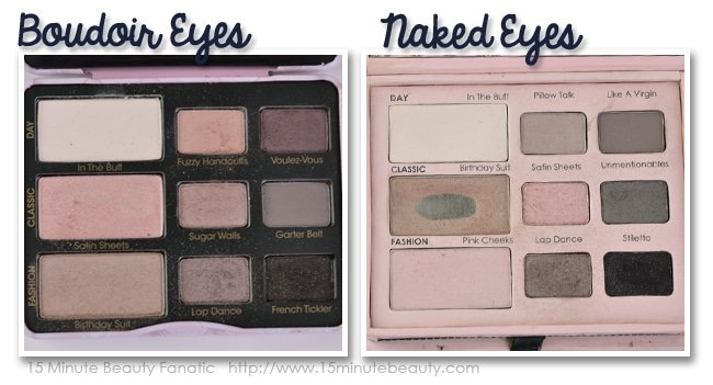 Boudoir and Naked Eye Palettes Comparison