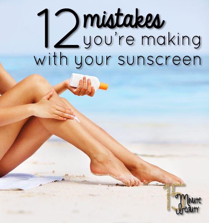 Sunscreen Mistakes