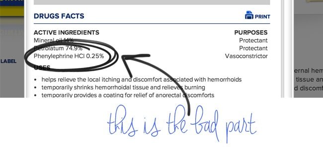 hemorrhoid cream under eyes