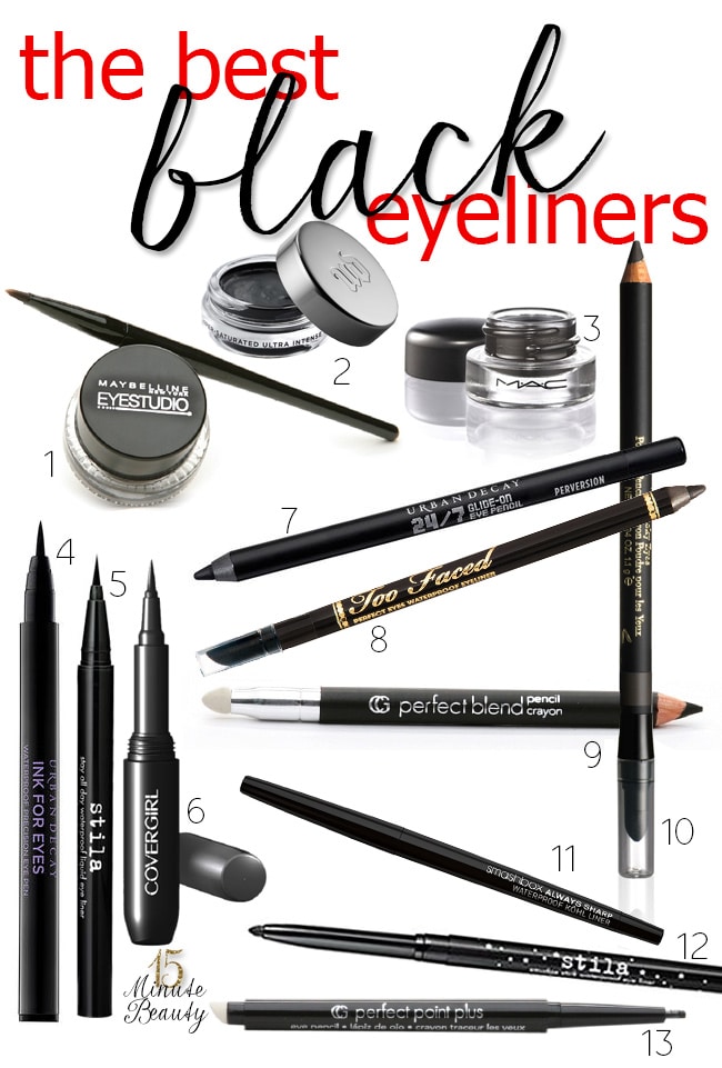 he Best Black Eyeliners via @15minbeauty