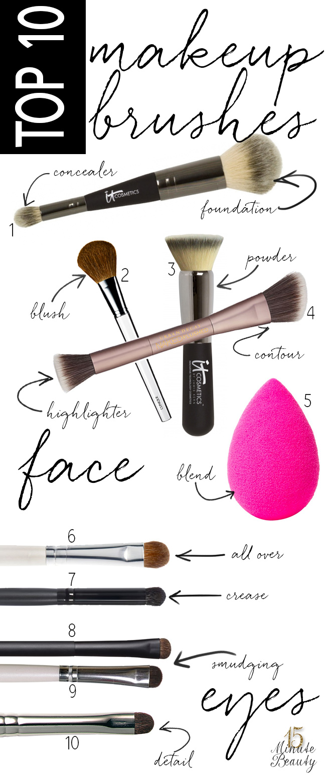 Essential makeup brushes