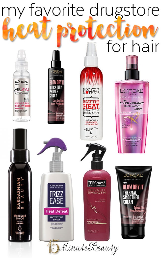 best drugstore heat protectants for hair