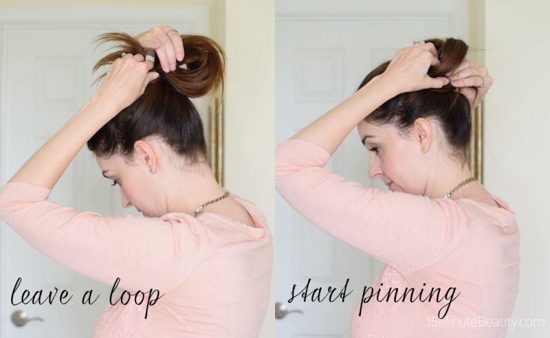 Quick top knot DIY tutorial