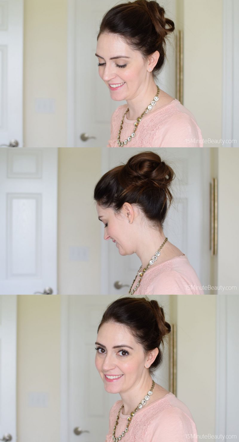 Quick top knot hair tutorial