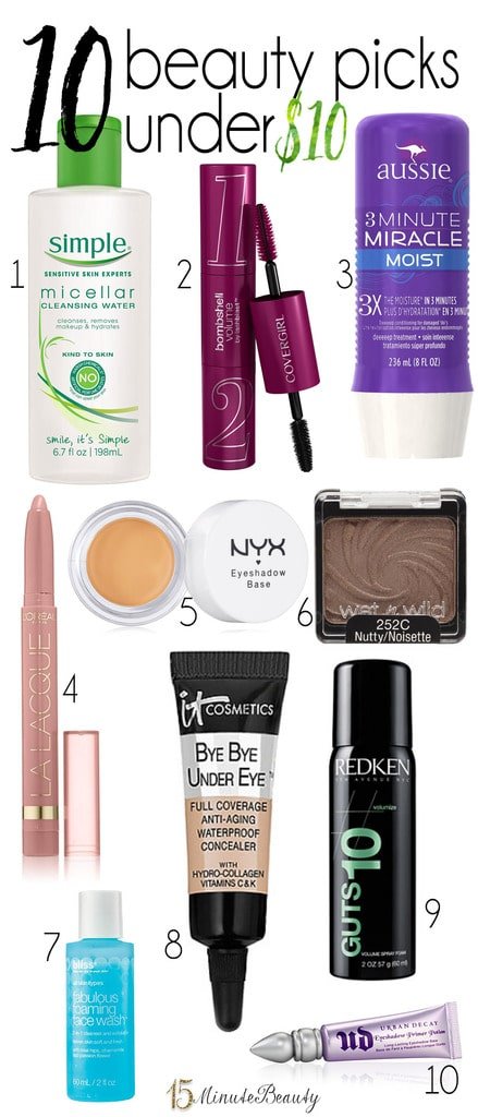 Great beauty and makeup bargains under $10