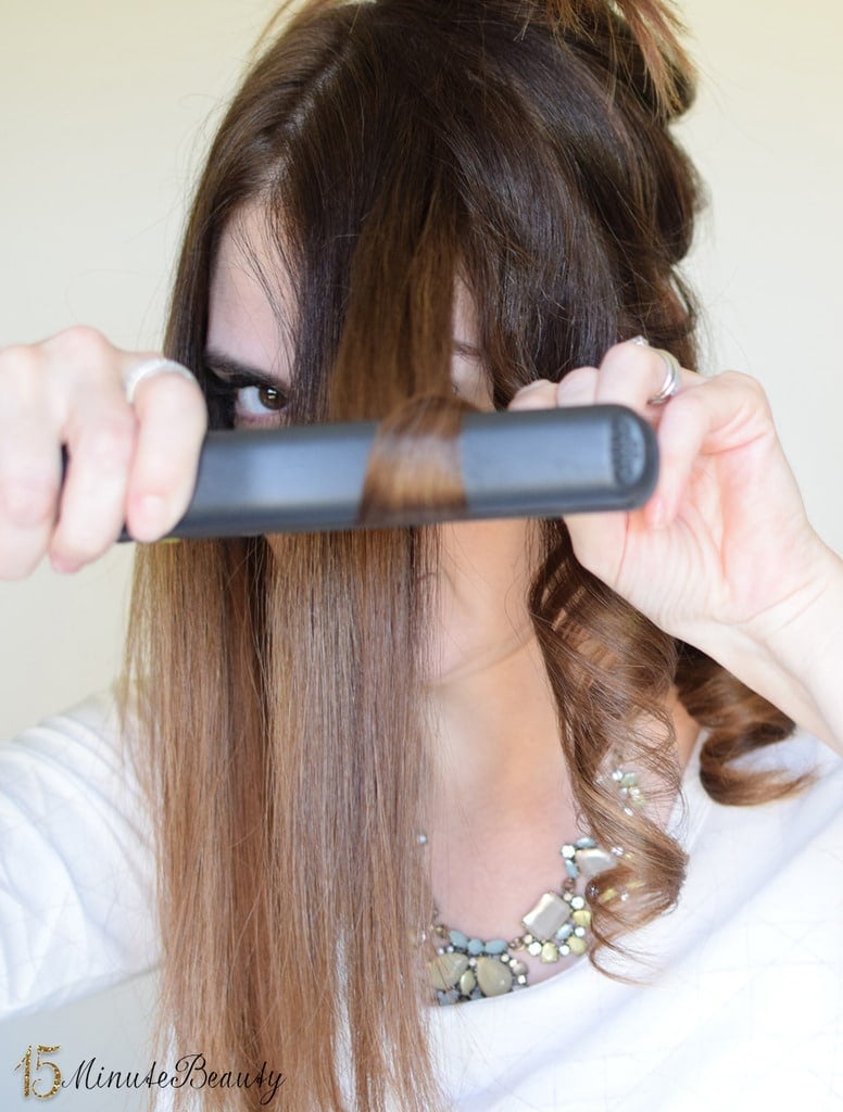 the easiest tutorial for flat iron curls