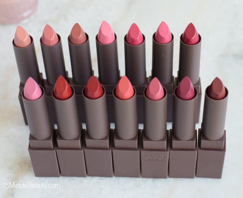 Burt's Bees Lipsticks Review and Swatches