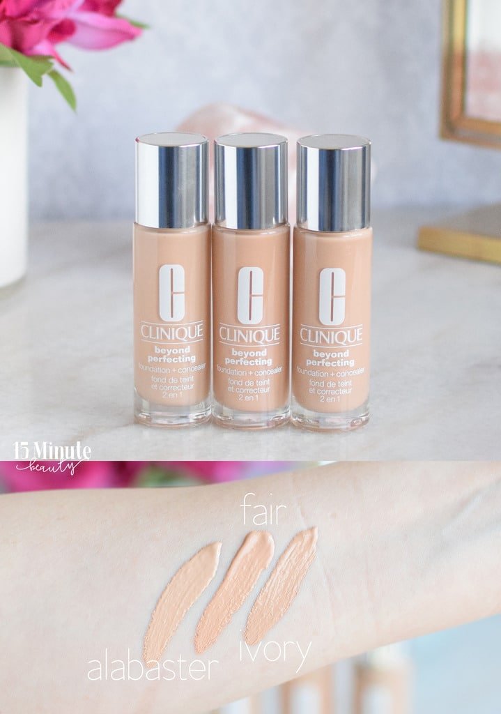 Clinique Beyond Perfecting Foundation and Concealer Review and swatches