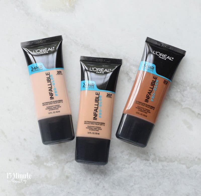 L'Oreal Infallible Pro-Glow Foundation Review and Swatches