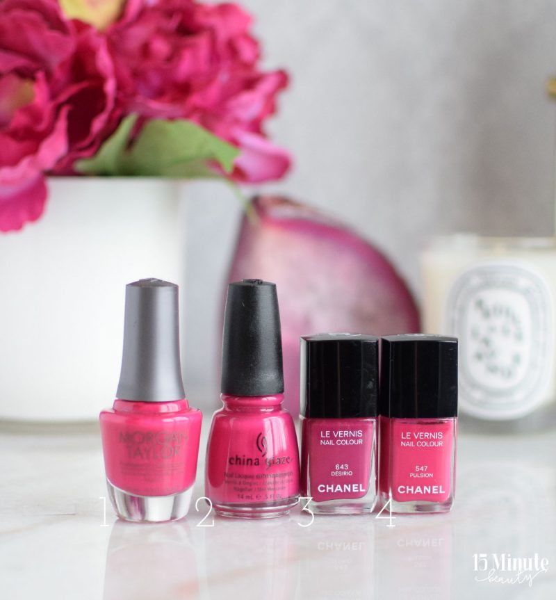 favorite hot pink nail polishes