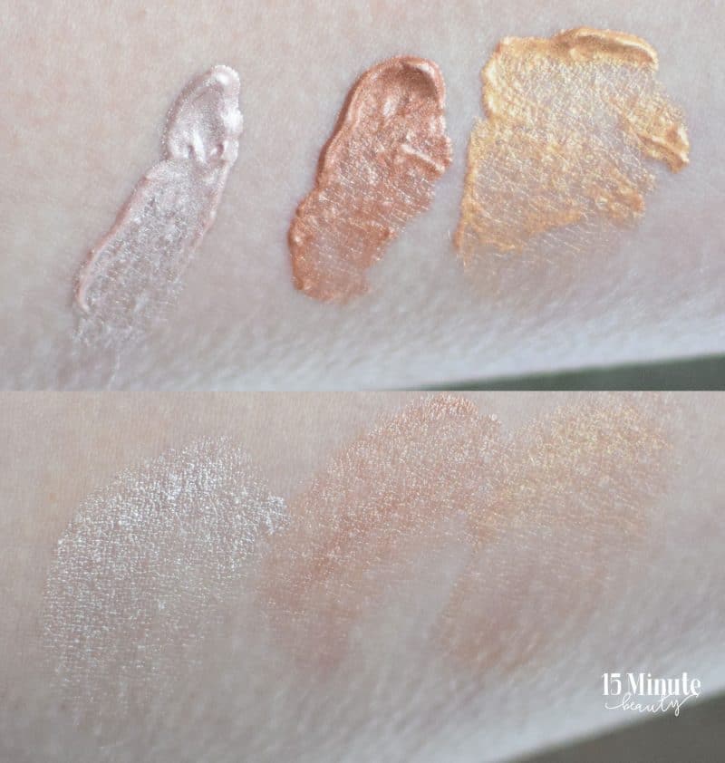 Maybelline liquid highlighter Swatches