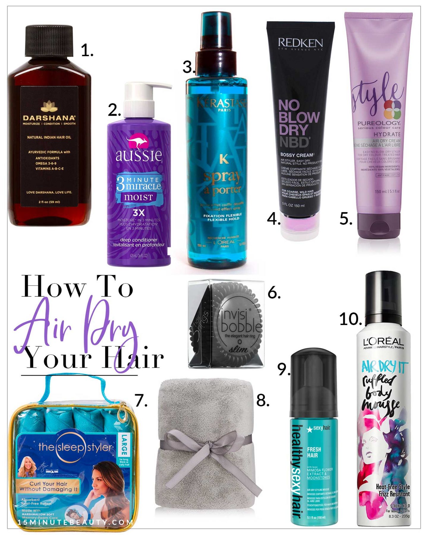 What products to use when you air dry your hair