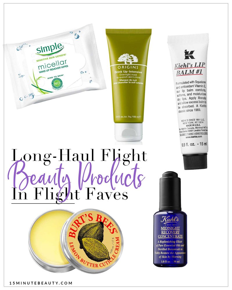 Best beauty items for during a long haul flight