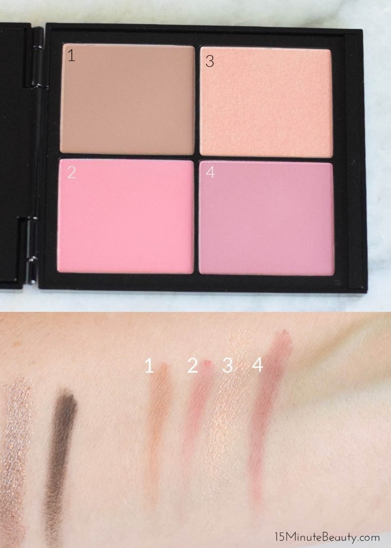 Bobbi Brown Deluxe Eye And Cheek Palette Bronzer and Blush swatch and review