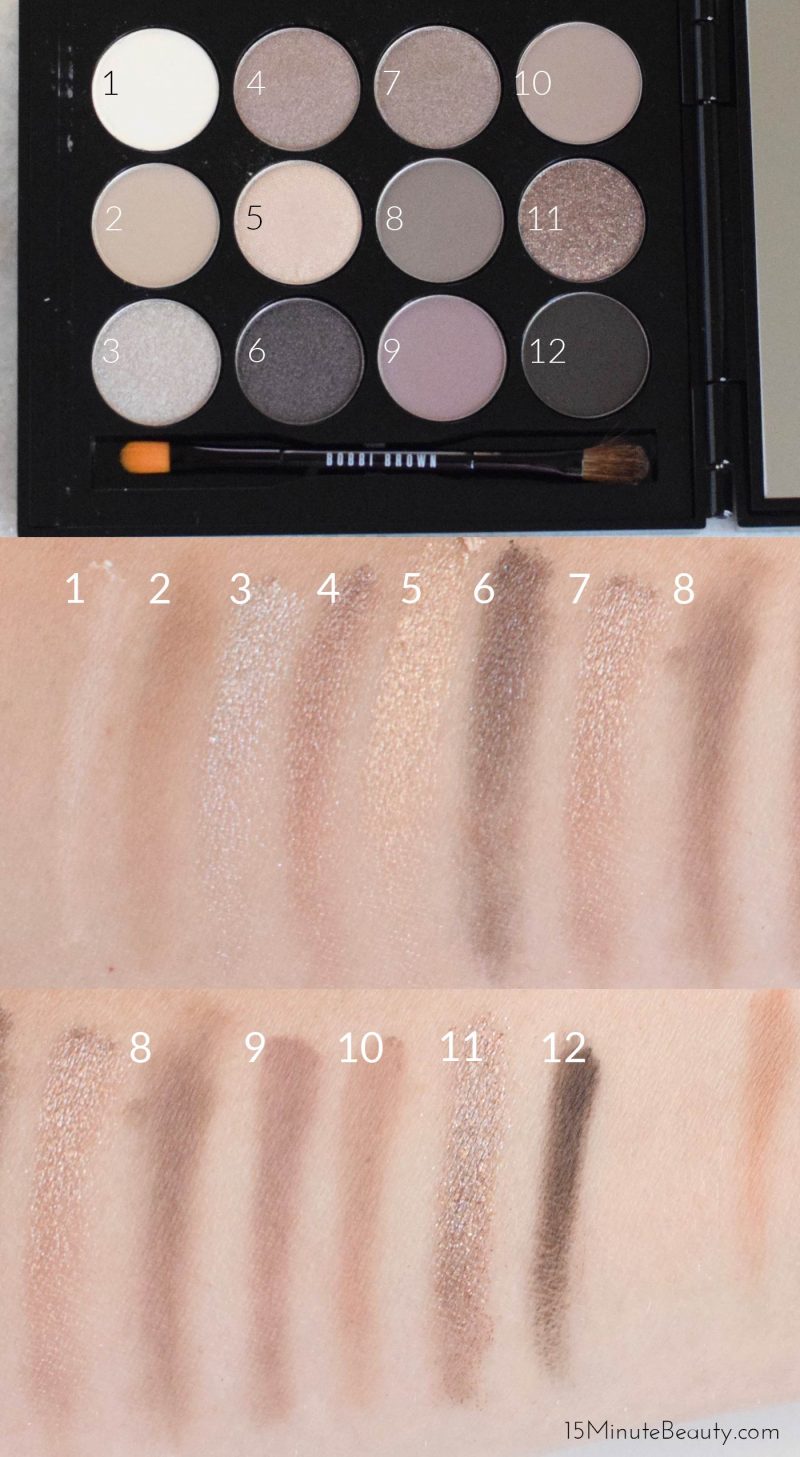 Bobbi Brown Deluxe Eye And Cheek Palette Eyeshadow swatch and review