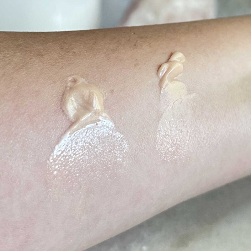 face primer comparison swatch